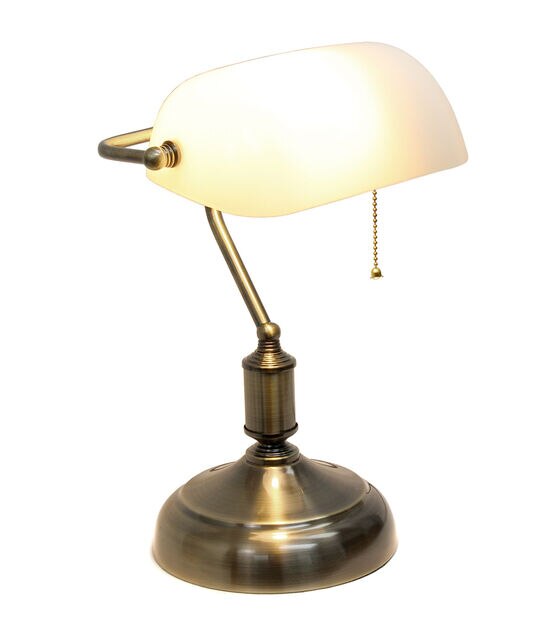 All The Rages Executive Banker's Desk Lamp with Glass Shade, , hi-res, image 15