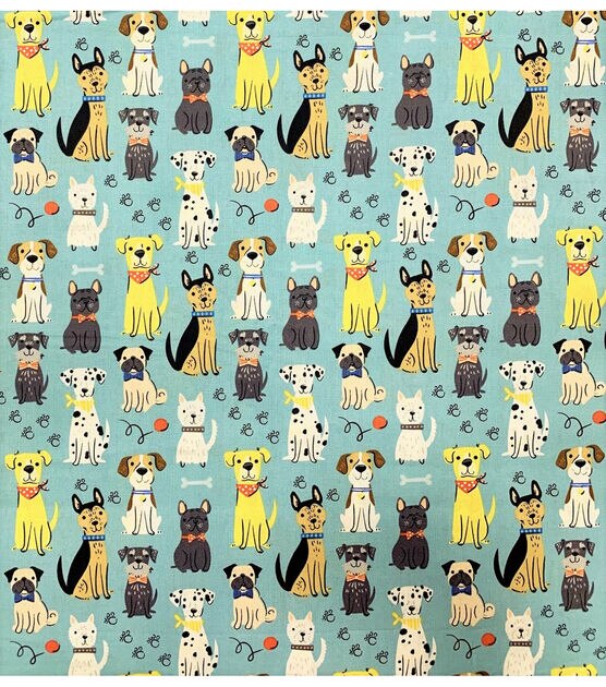 Good Boys Blue Novelty Cotton Fabric, , hi-res, image 2