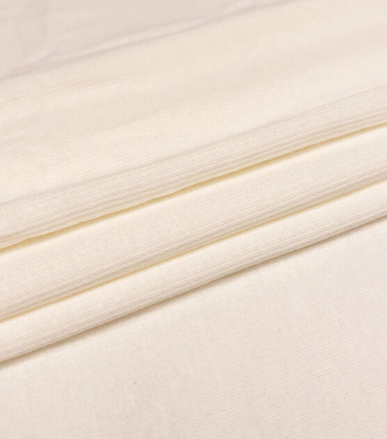 Juicy Couture Ivory Rib Knit Fabric, , hi-res, image 4