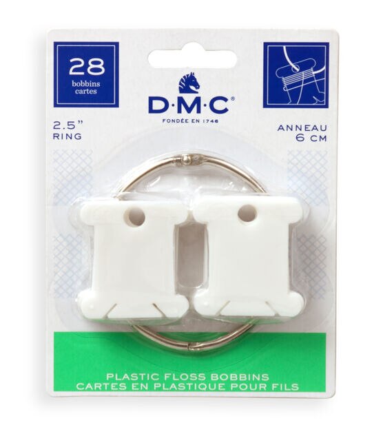 DMC 28/Pkg - Plastic Floss Bobbins