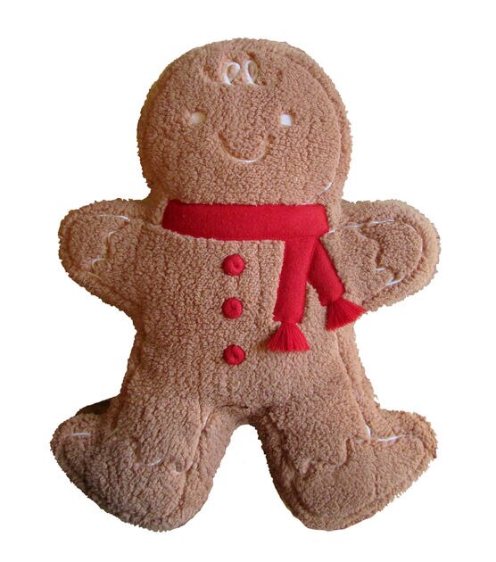 14" x 18" Christmas Gingerbread Man Figural Pillow by Place & Time