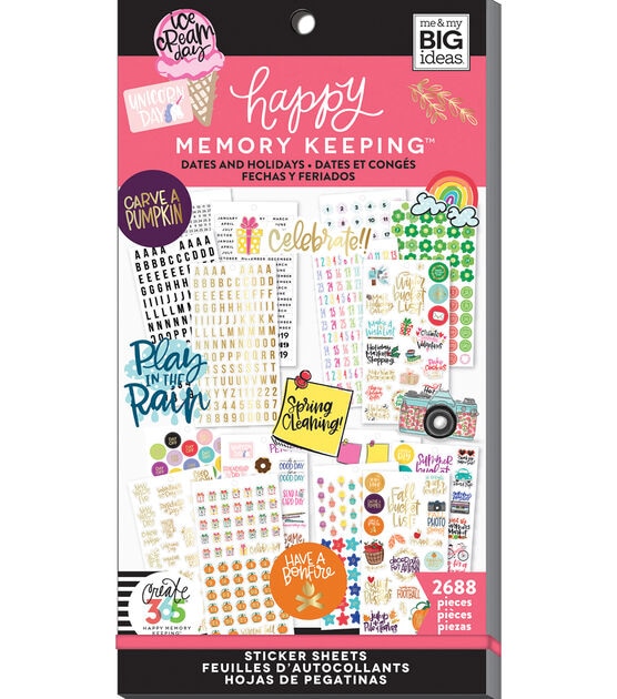 Stay Organized with 25-Page Merry & Bright Gold Foil Holiday Sticker Album | Shop Rongrong | Sticker Scrapbook