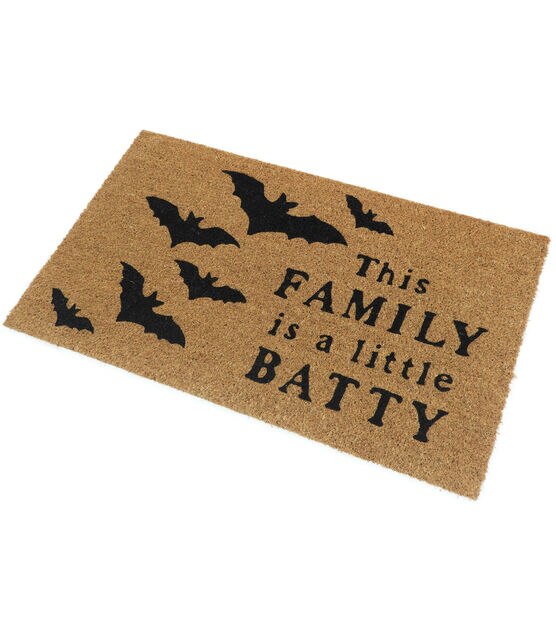 Funny Halloween Front Door Mat, This Family is Batty