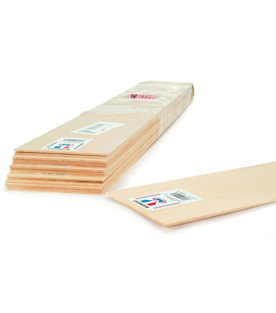 Basswood Sheet 1/4in x 1in x 24in (Pack of 10)