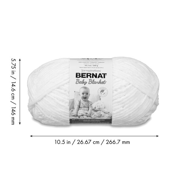 Bernat Blanket Vintage White Yarn - 2 Pack of 300g/10.5oz - Polyester - 6 Super Bulky - 220 Yards - Knitting/Crochet