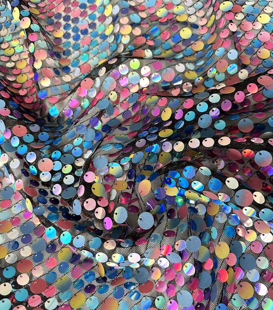 Glitterbug Sequin Fabric Rainbow Stripe