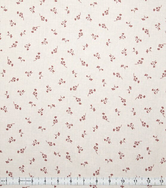 Red Ditsy Floral on White Quilt Cotton Fabric by Keepsake Calico