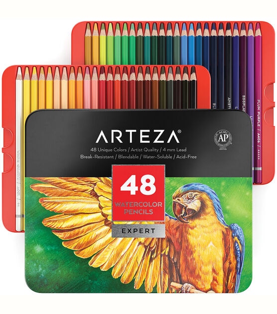  Art Magic Watercolor Pencils, Set of 48 Professional