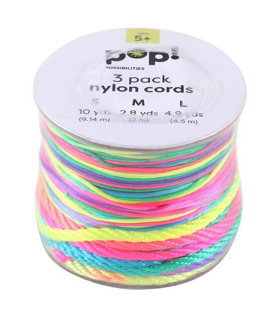 3ct Rainbow Nylon Cords by POP!