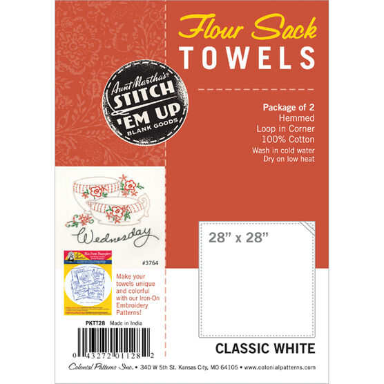 Stitch It: Embellished Flour Sack Towels - The Borrowed AbodeThe