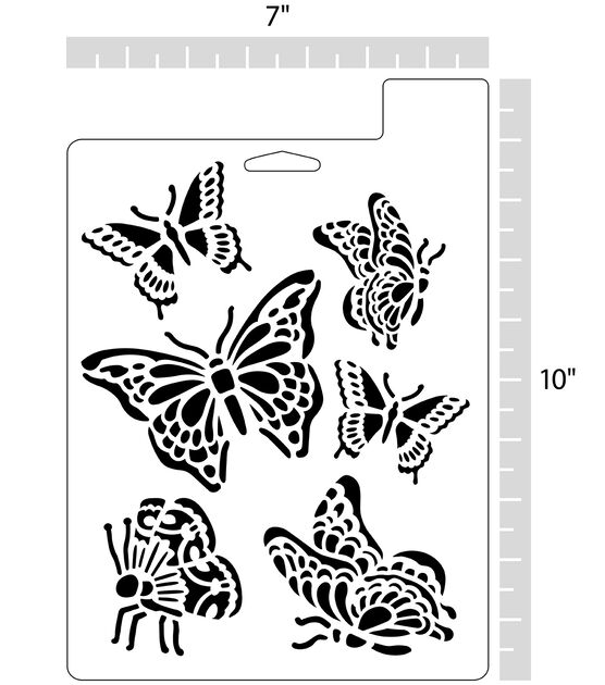 7" x 10"  Butterflies Paper Stencil by Top Notch, , hi-res, image 3