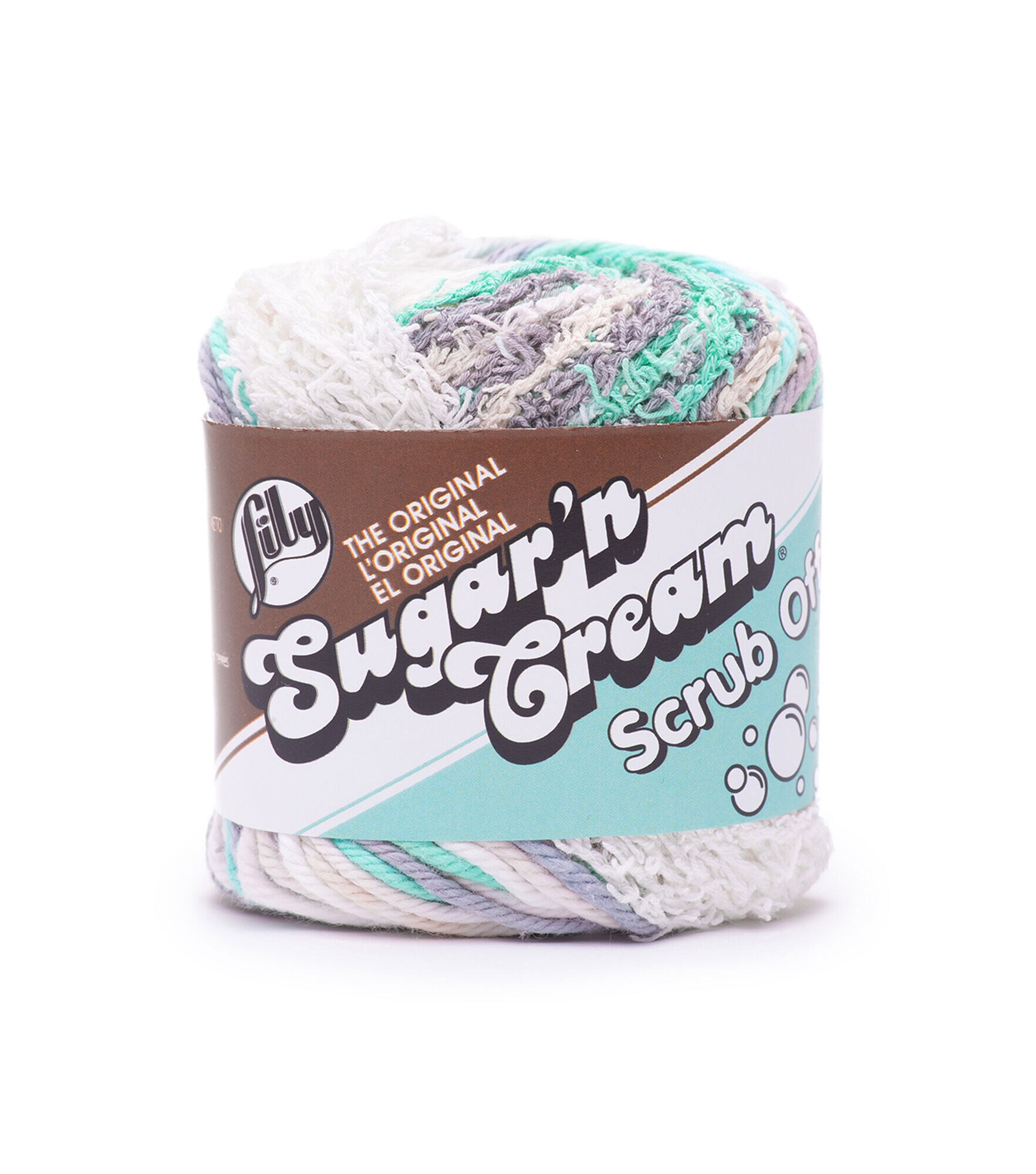 Lily Sugar'n Cream Scrub Off 106yds Worsted Cotton Yarn, Bubble White, hi-res