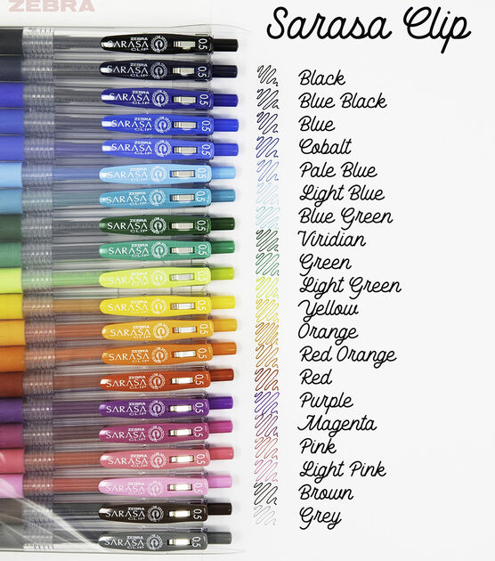 Zebra Sarasa Clip Color Gel Pen Set