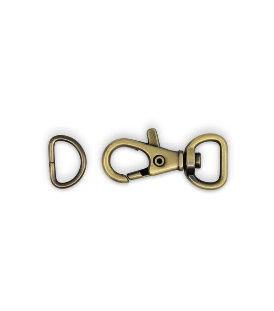 8 pcs Metal Hook d Keychain Rings Swivel Lanyard Hooks Kids d Ring snap  Clasp Shoulder Strap Replacement Hooks Swivel snap Hooks Black Wallet  Keychain