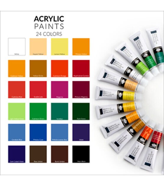 Acrylic Paint 12ml 24/Pkg - Royal Brush