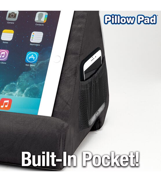 Pillow Pad Multi Angle Cushioned Tablet and iPad Stand, Space Gray, as Seen  on TV 