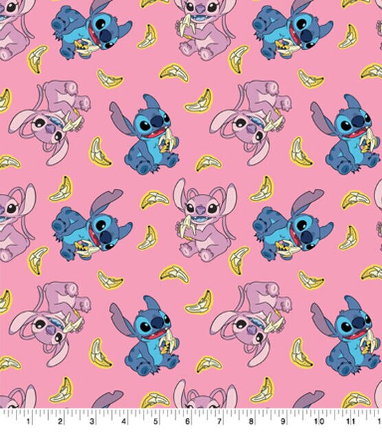 Lilo & Stitch Angel Watercolor Cotton Fabric