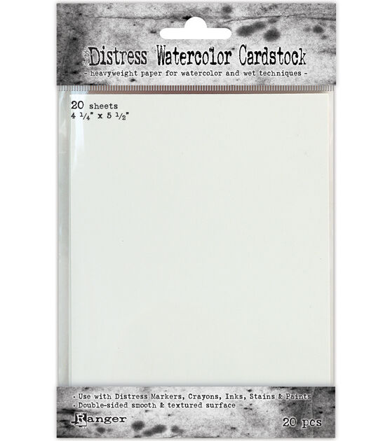 Ranger Distress Watercolor Cardstock (20 Pack) 4.25x5.5