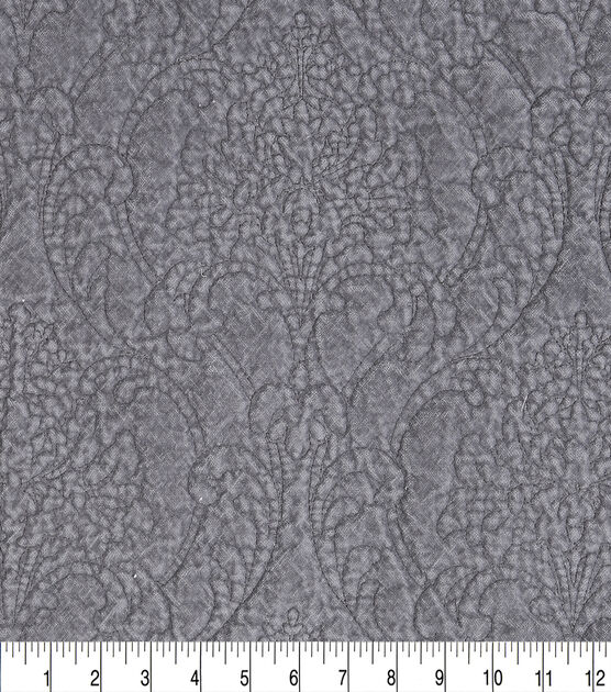 Lightweight Decor Fabric Medium Gray Velvet Bubble by Joann