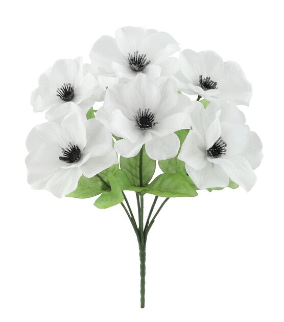 12" Spring White Anemone Bush by Bloom Room