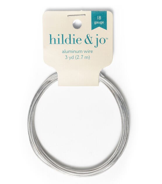 3yds Silver 18 gauge Aluminum Wire by hildie & jo