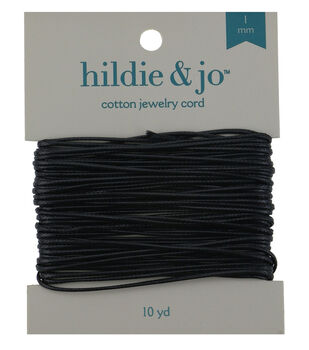 3yds Black Cotton Twist Jewelry Beading Cord by hildie & jo