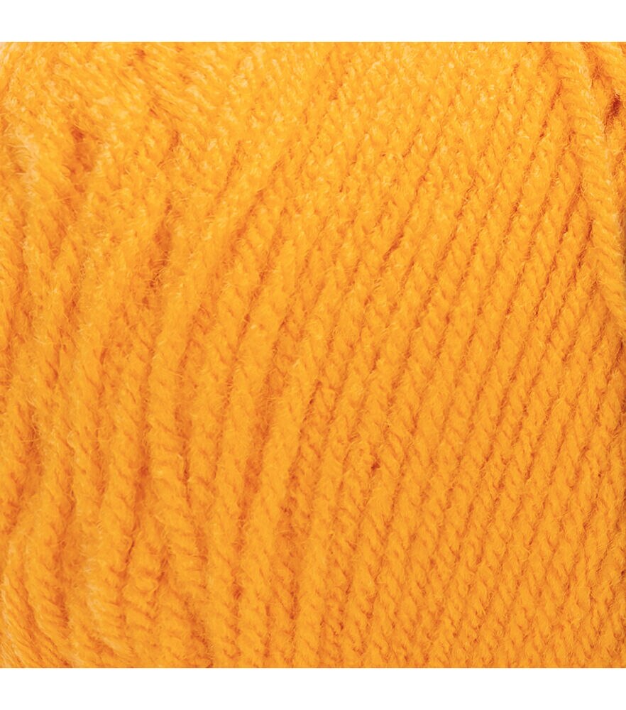 Red Heart Super Saver Worsted Acrylic Yarn, Saffron, swatch, image 20