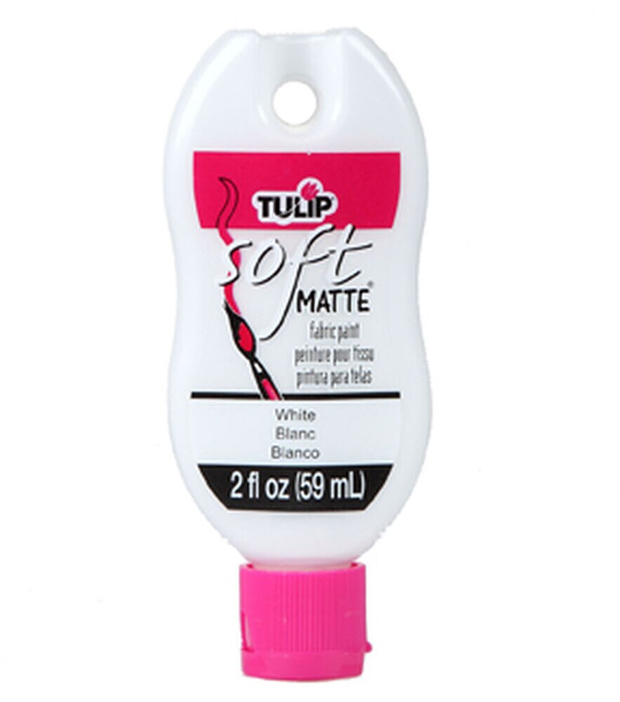 Tulip Soft Fabric Paint 2oz Matte, Matte White, swatch