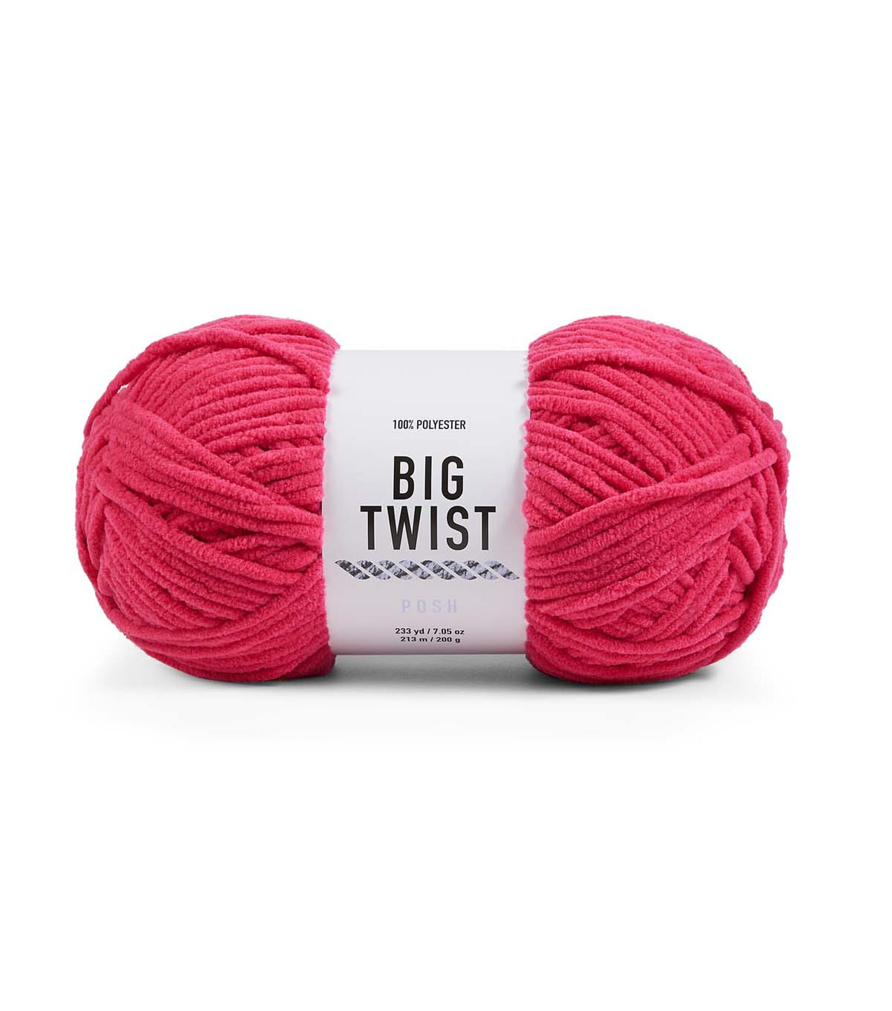 Posh 233yds Bulky Polyester Yarn by Big Twist, Raspberry Sorbet, hi-res