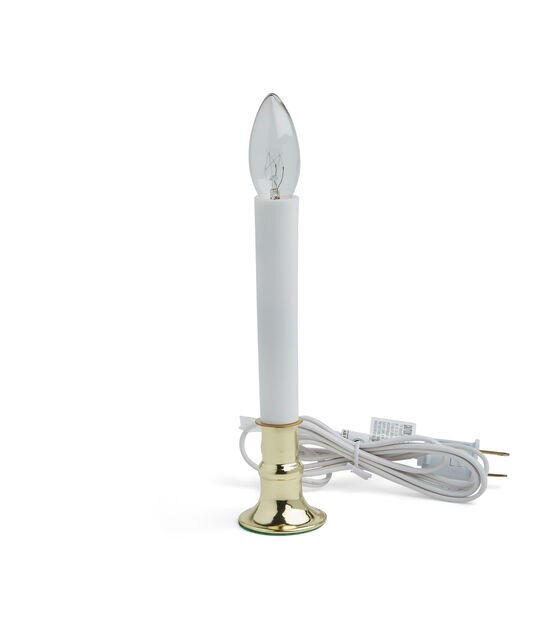 12" Gold Flameless Plug In Taper Candle With Sensor by Hudson 43, , hi-res, image 2