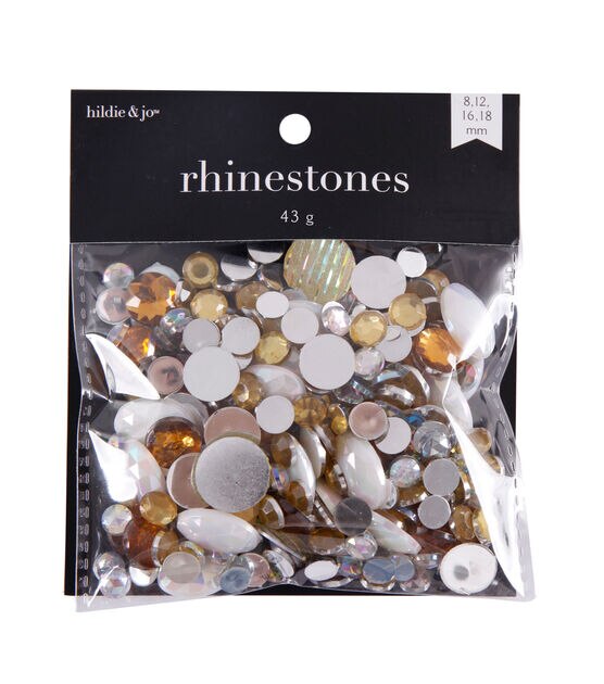 43g Gold & Pearl Flatback Rhinestones by hildie & jo