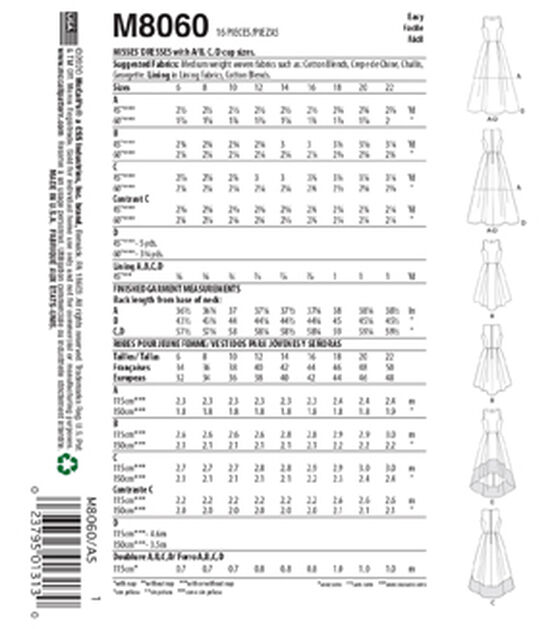 Mccalls Pattern -  Canada