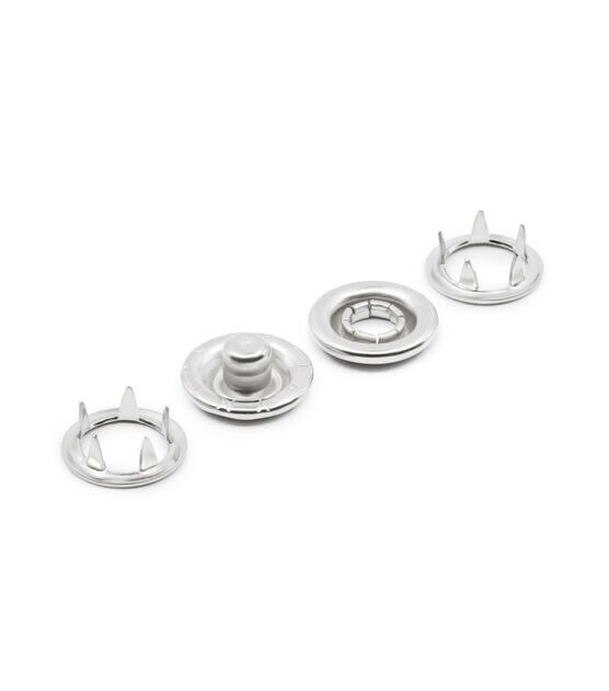 Dritz Pearl Snap Fasteners 7/16 12/Pkg-White