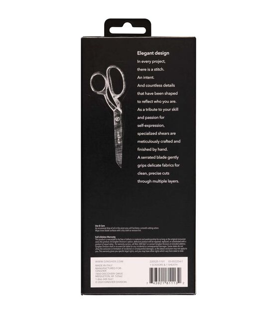 Gingher Serrated Knife Edge Dressmaker's Shears 8", , hi-res, image 6