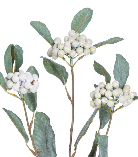 White Berry Stem (6 Stems) - 28 Inch – Bella Marie