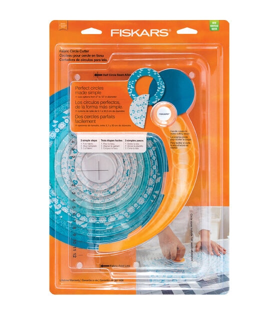 Fiskars Fabric Circle Cutter Size Options Circles Template 2-12 1/4” Seam  New
