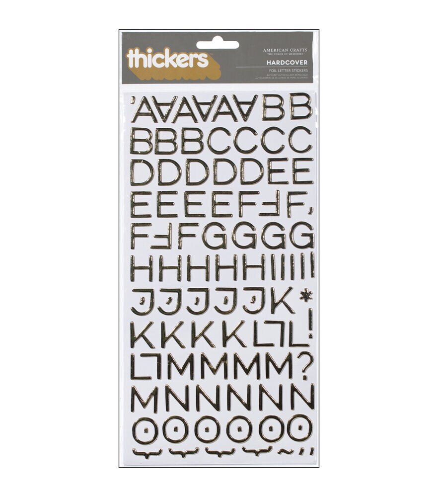 American Crafts Thickers Foam Alphabet Stickers, White