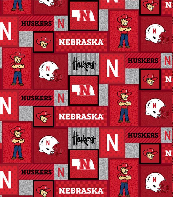 University of Nebraska Cornhuskers Fleece Fabric College Patch, , hi-res, image 2