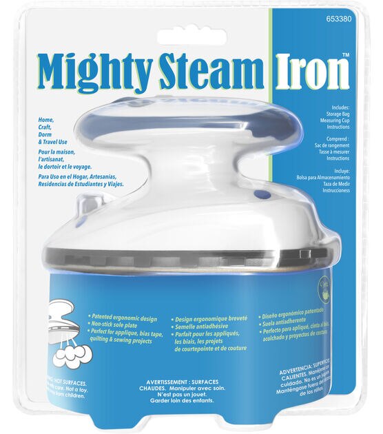 Dritz Mighty Steam Travel Mini Iron for Quilting, Craft and Travel