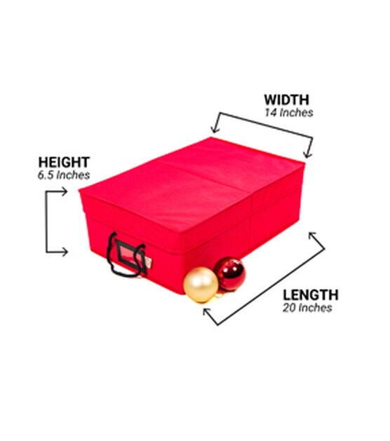 Santa's Bags Two Tray (4 in.) Christmas Ornament Storage Box (48 Ornaments)  - Red SB-10493-RED-RS - The Home Depot