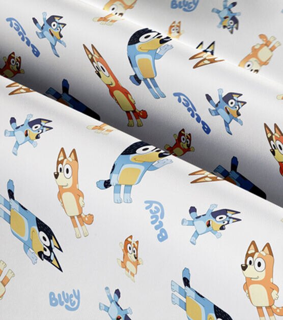 Bluey And Bingo Cotton Fabric