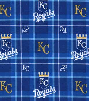 MLB - Kansas City Royals Blue Gold Yardage Size 58/60 Cotton Novelty | Fabric Traditions