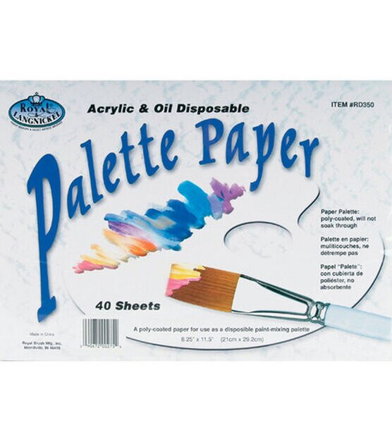 Disposable Palette Paper 8 1/4X11 1/5 40 Sheets Pad