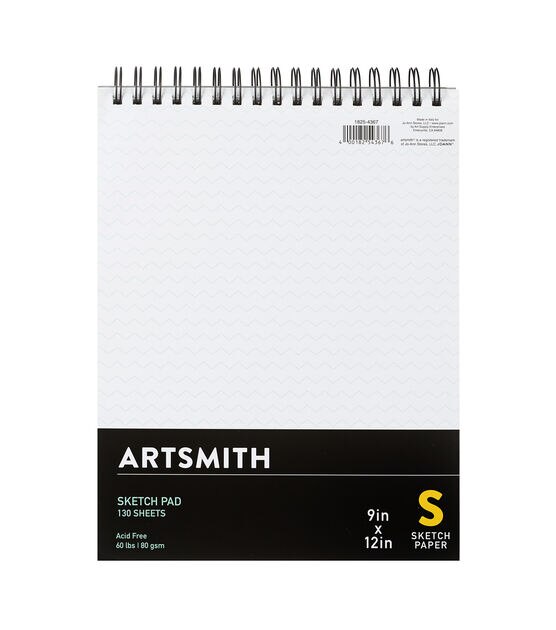 9 x 12 White 130 Sheet Sketch Pad by Artsmith