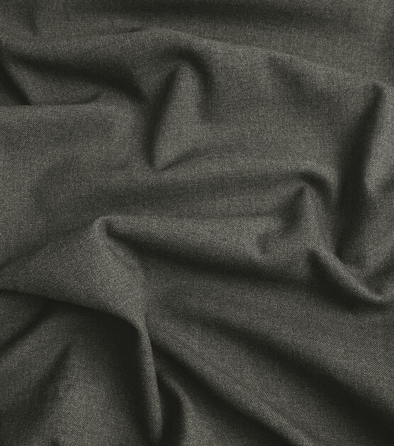 Charcoal Gray Poly Cotton Twill Fabric