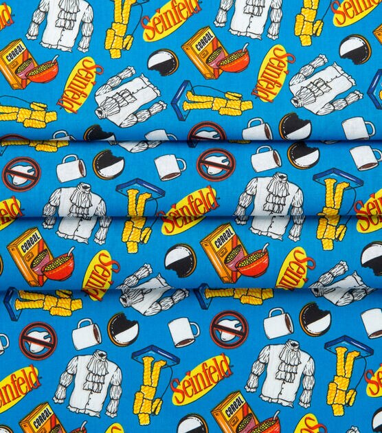 Seinfeld Jerry Icons Pop Culture Cotton Fabric (2 Yards Min.) - Licensed & Character Cotton Fabric - Fabric