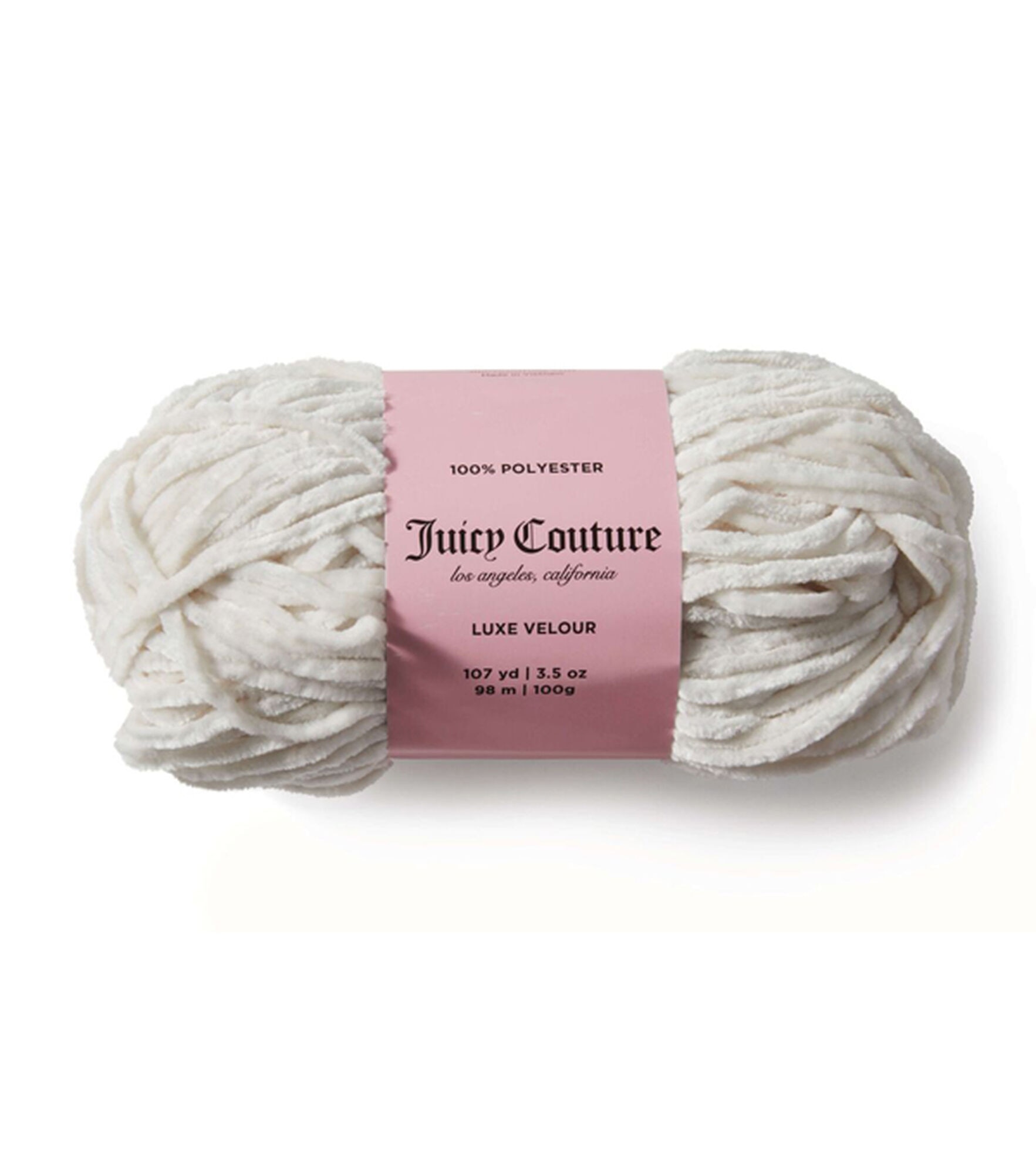 Juicy Couture Luxe Velour 107yds Bulky Polyester Yarn, Angel, hi-res