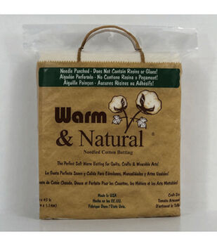 Multipack of 12 - Warm Company Warm & Natural Cotton Batting-Crib Size  45X60