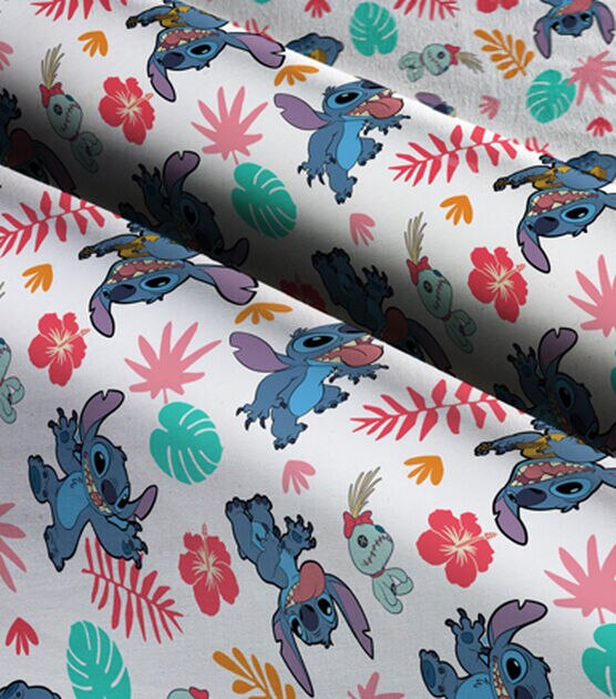 Disney Stitch Surf Board Cotton Fabric (2 Yards Min.) - Licensed & Character Cotton Fabric - Fabric