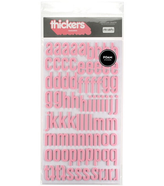 American Crafts Thickers Foam Stickers Daiquiri Alpha, , hi-res, image 1